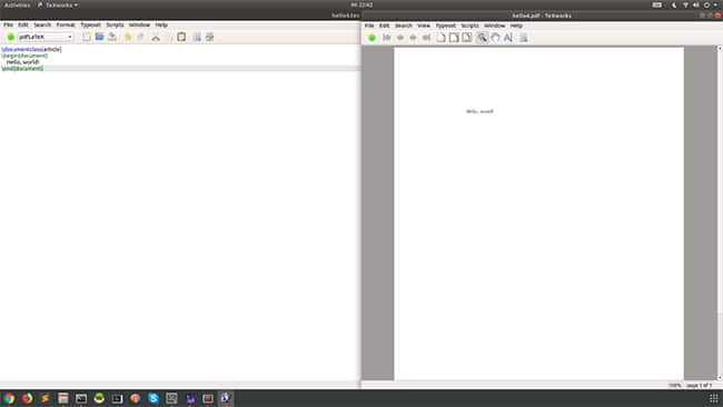 Texworks Editor Preview