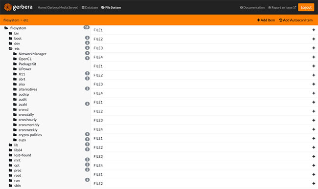 Gerbera User Interface