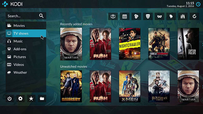 Kodi User Interface