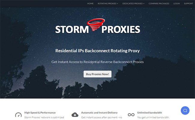 Storm Proxies Residential Proxies